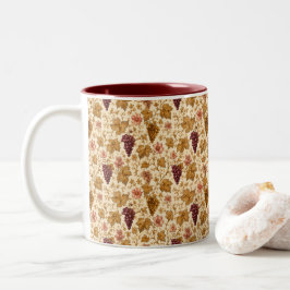 Caneca De Café Em Dois Tons Château Bordeaux Botanical Grapes Mug