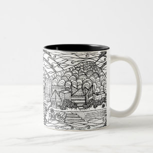 Caneca De Café Em Dois Tons Chattanooga lunático preto e branco