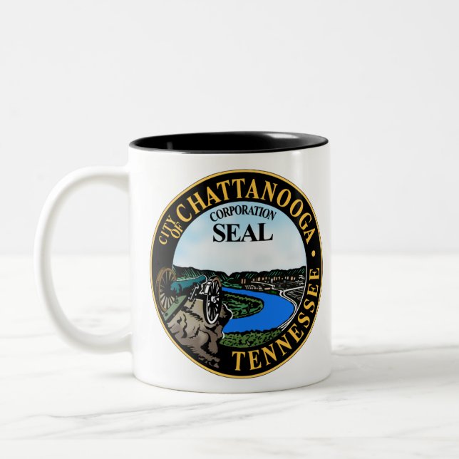 Caneca De Café Em Dois Tons Chattanooga Tennessee (Esquerda)