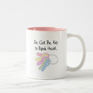 Caneca De Café Em Dois Tons Chave ao camiseta e aos presentes do coração da