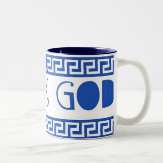 CANECA DE CAFÉ EM DOIS TONS CHAVE GREGA DO GREGO DO DEUS
