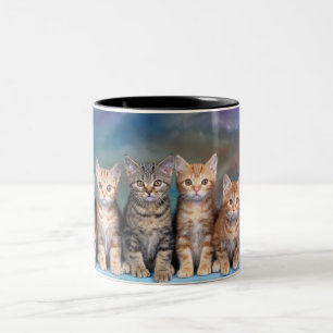 Caneca De Café Em Dois Tons chávena 325 ml gatos