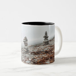 Caneca De Café Em Dois Tons Chávena, fotografia inukshuk