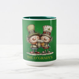 Caneca De Café Em Dois Tons Cheerful St. Patrick’s Day Party Illustration