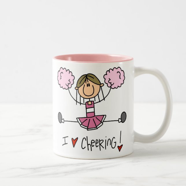 Caneca De Café Em Dois Tons Cheerleader cor-de-rosa (Direita)