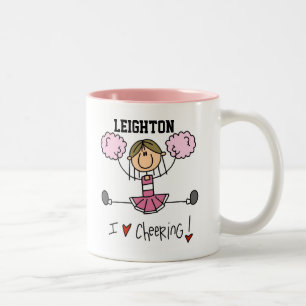 Caneca De Café Em Dois Tons Cheerleader Rosa Leighton