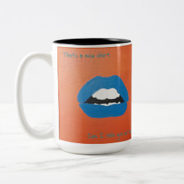 Caneca De Café Em Dois Tons Cheesy Lines for Valentine's