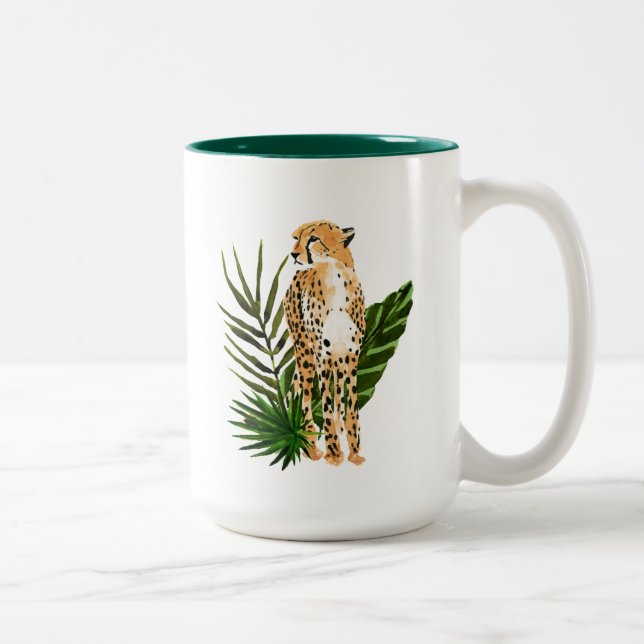 Caneca De Café Em Dois Tons Cheetah Outlook (Direita)