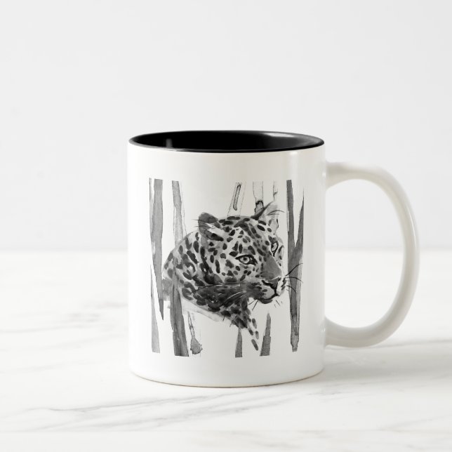 Caneca De Café Em Dois Tons Cheetah Portrait (Direita)