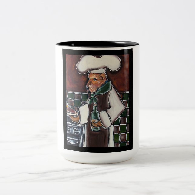 Caneca De Café Em Dois Tons Chef Airedale (Centro)