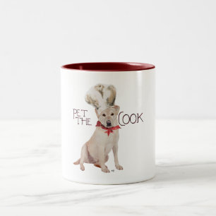 Caneca De Café Em Dois Tons Chef Labrador Retriever Amarelo