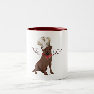 Caneca De Café Em Dois Tons Chef Labrador Retriever Chocolate