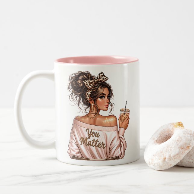 Caneca De Café Em Dois Tons Chefa (Com Donut)