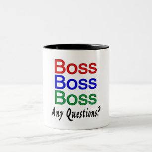 Caneca De Café Em Dois Tons Chefe do chefe do chefe
