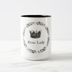 Caneca De Café Em Dois Tons Chefe Lady Diretor Diretor Diretor Executivo