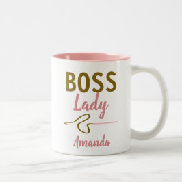 Caneca De Café Em Dois Tons Chefe Personalizado Engraçado Lady Whip Mug