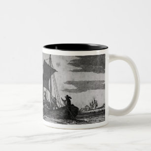 Caneca De Café Em Dois Tons Chegada do inglês em Roanoke