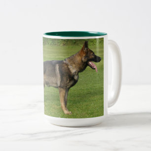 Caneca De Café Em Dois Tons Cheio de german shepherd