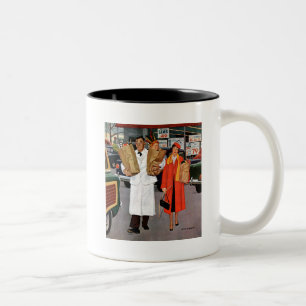 Caneca De Café Em Dois Tons Cheio do saco do problema