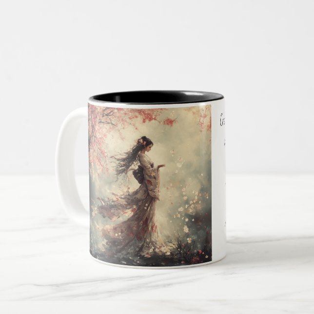 Caneca De Café Em Dois Tons Cherry Blossoms Mug (Frente Esquerda)