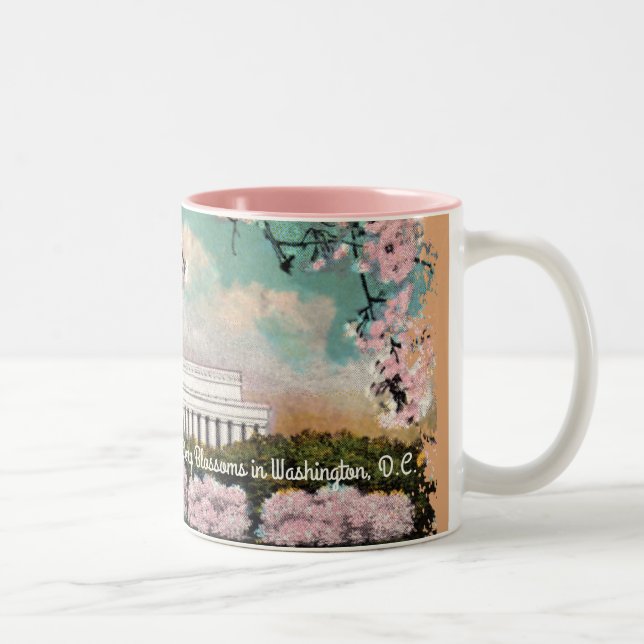 Caneca De Café Em Dois Tons Cherry Blossoms Pintado Coffee Mug (Direita)