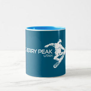 Caneca De Café Em Dois Tons Cherry Peak Resort Utah Snowboarder