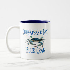 Caneca De Café Em Dois Tons Chesapeake Bay Blue Crab Mug