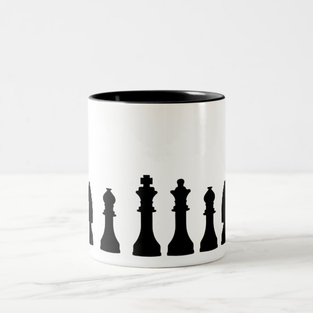 Caneca De Café Em Dois Tons Chess Mug (Centro)