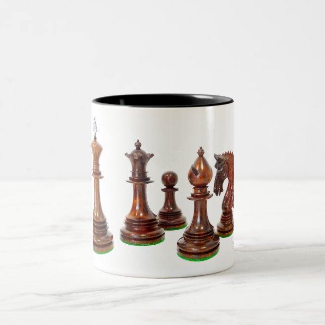 Caneca De Café Em Dois Tons Chess Mug (Centro)