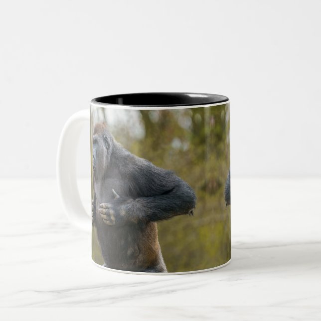 Caneca De Café Em Dois Tons Chest Beating Gorilla (Frente Esquerda)