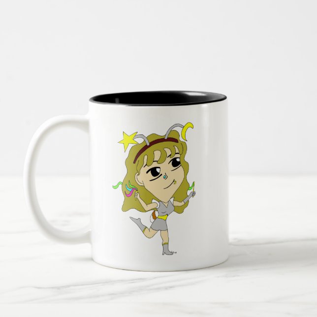 Caneca De Café Em Dois Tons chibi  (Esquerda)