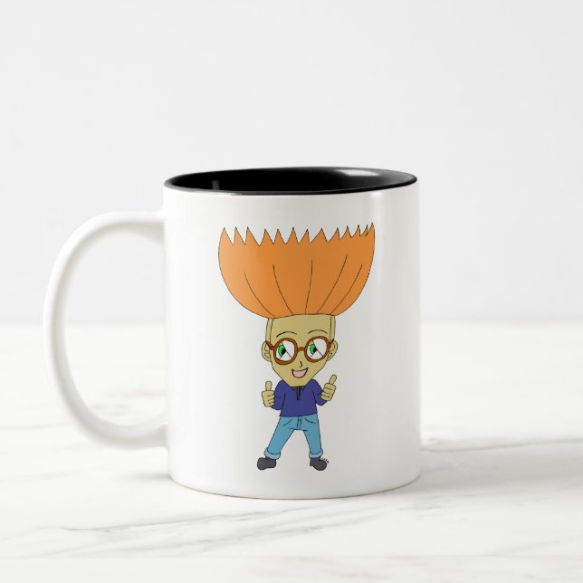 Caneca De Café Em Dois Tons chibi (Esquerda)