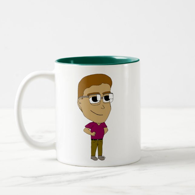 Caneca De Café Em Dois Tons chibi   (Esquerda)