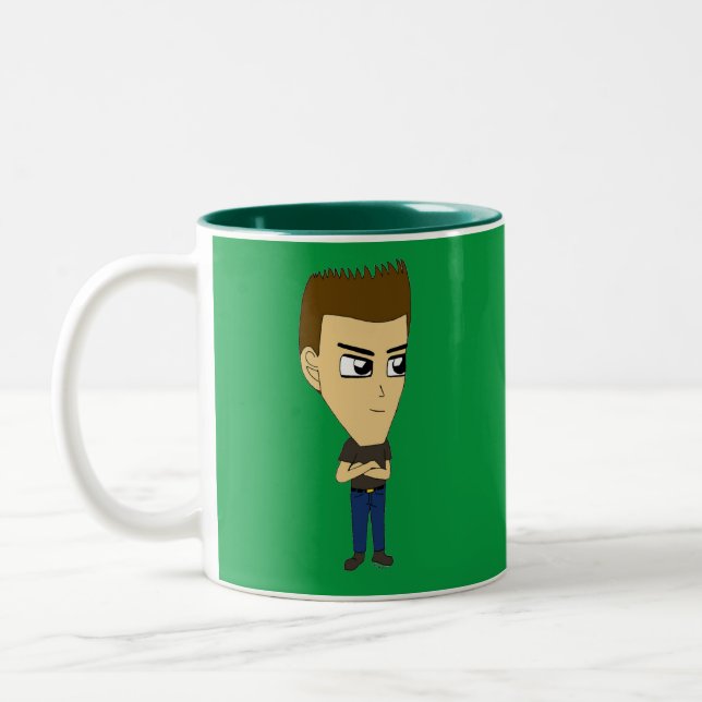 Caneca De Café Em Dois Tons chibi (Esquerda)