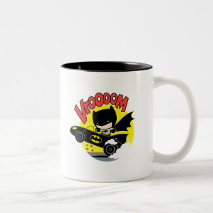 Caneca De Café Em Dois Tons Chibi Batman No Batmobile