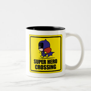 Caneca De Café Em Dois Tons Chibi Batman - Sinal de Super Herói