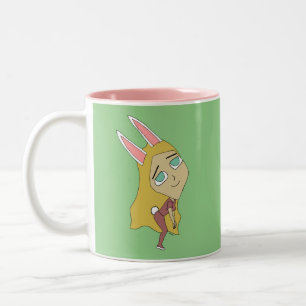 Caneca De Café Em Dois Tons chibi bunnygirl
