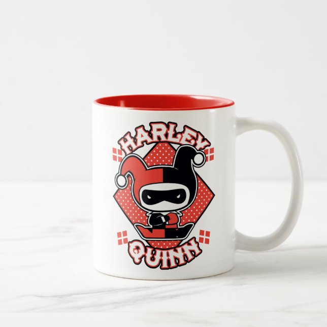 Caneca De Café Em Dois Tons Chibi Harley Quinn Splits (Direita)