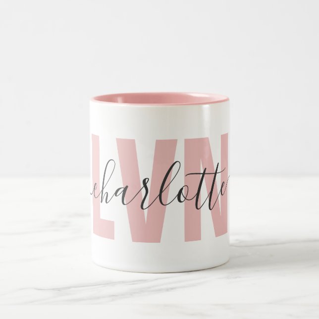 Caneca De Café Em Dois Tons Chic de Enfermeiro Profissional Licenciado LVN Per (Centro)