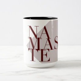 Caneca De Café Em Dois Tons Chic Namaste Yoga inspirado | Mug Grande