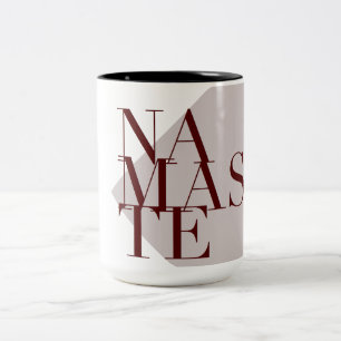 Caneca De Café Em Dois Tons Chic Namaste Yoga inspirado Mug Grande