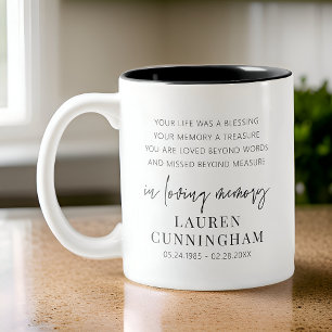 Caneca De Café Em Dois Tons Chic Simples Elegante Moderno Memorial