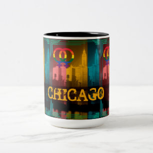 Caneca De Café Em Dois Tons Chicago Gay Lésbica Interest Wrigley Bldg 1930