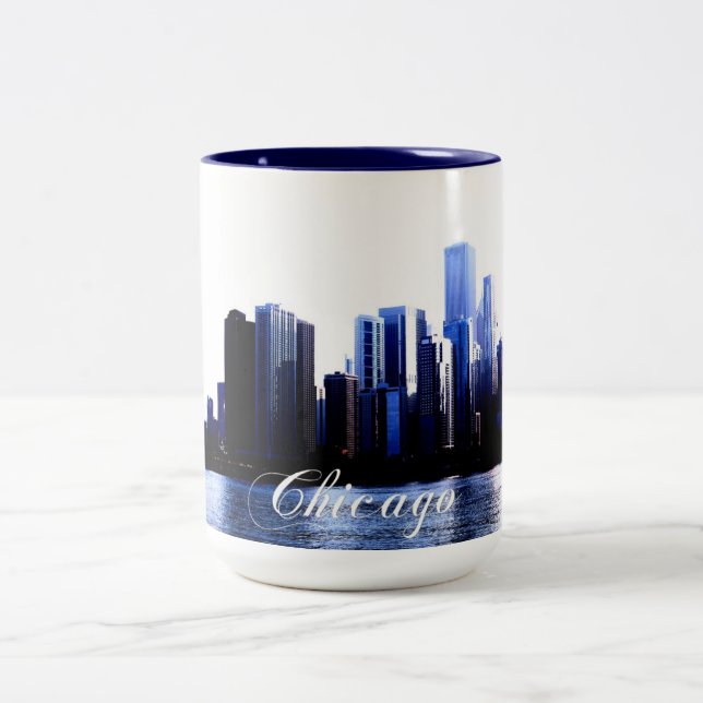 Caneca De Café Em Dois Tons Chicago Illinois (Centro)
