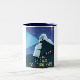 Caneca De Café Em Dois Tons Chicago Pacífico Noroeste