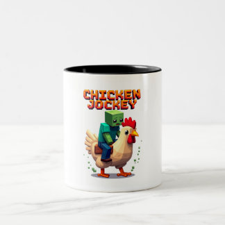 Caneca De Café Em Dois Tons Chicken Jockey - Engraçado Gamer Mug