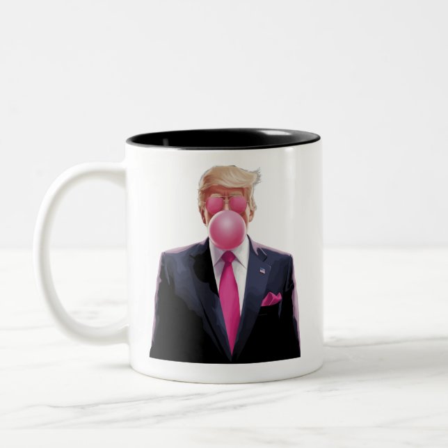 Caneca De Café Em Dois Tons Chiclete Trump (Esquerda)