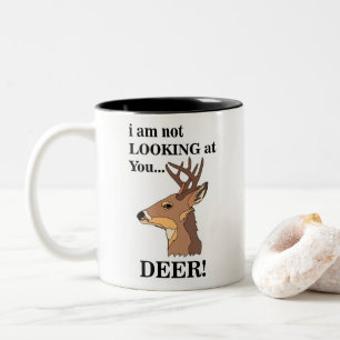 Caneca De Café Em Dois Tons Chifre de Veado Engraçado