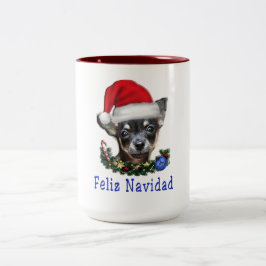 Caneca De Café Em Dois Tons Chihuahua Natal