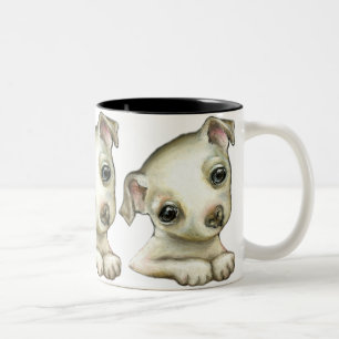 Caneca De Café Em Dois Tons Chihuahua pequena